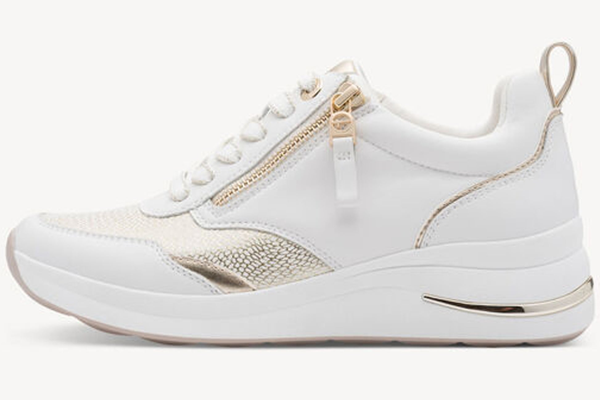 tamaris-comfort-mary-83714-43-108-womens-trainers-white-gold-left-flat
