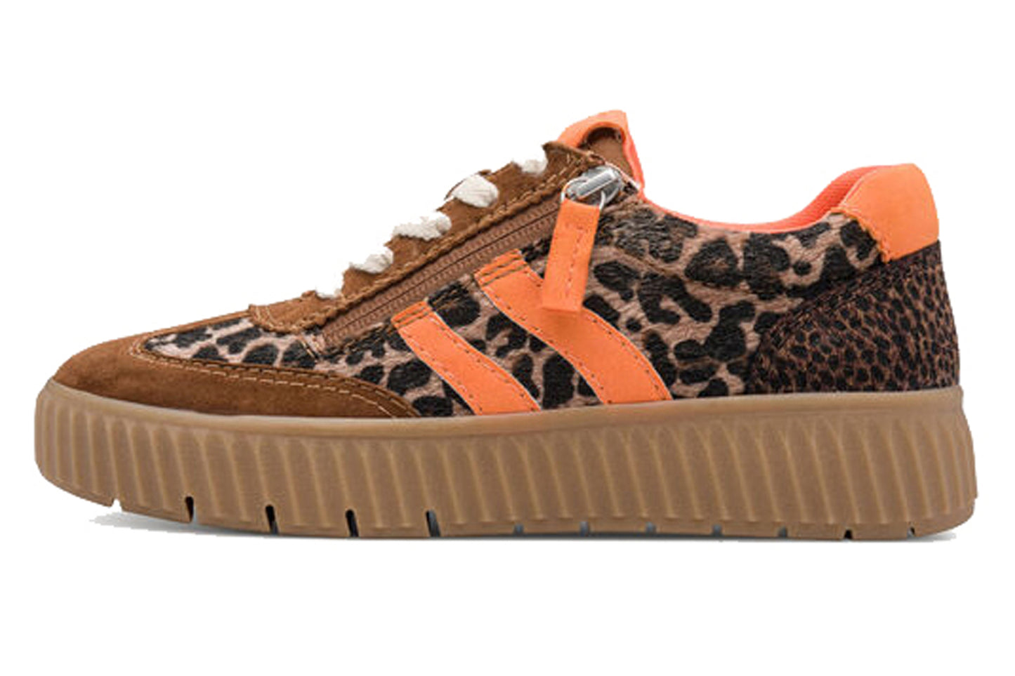 Tamaris Comfort Newbette 83739-47 316 Cognac Leopard Womens Fashion Trainers