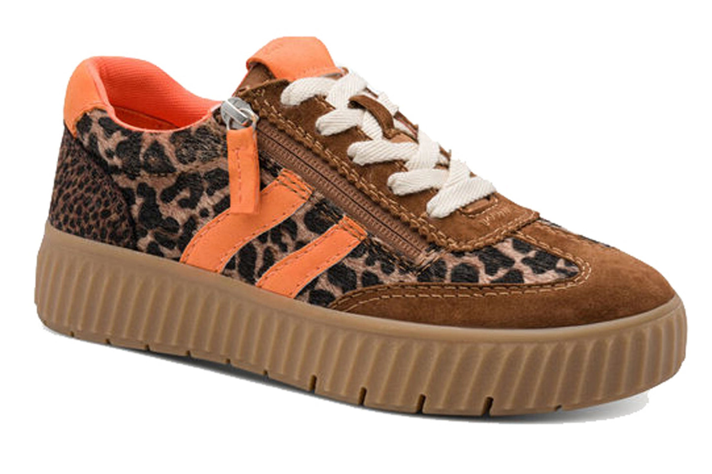 Tamaris Comfort Newbette 83739-47 316 Cognac Leopard Womens Fashion Trainers