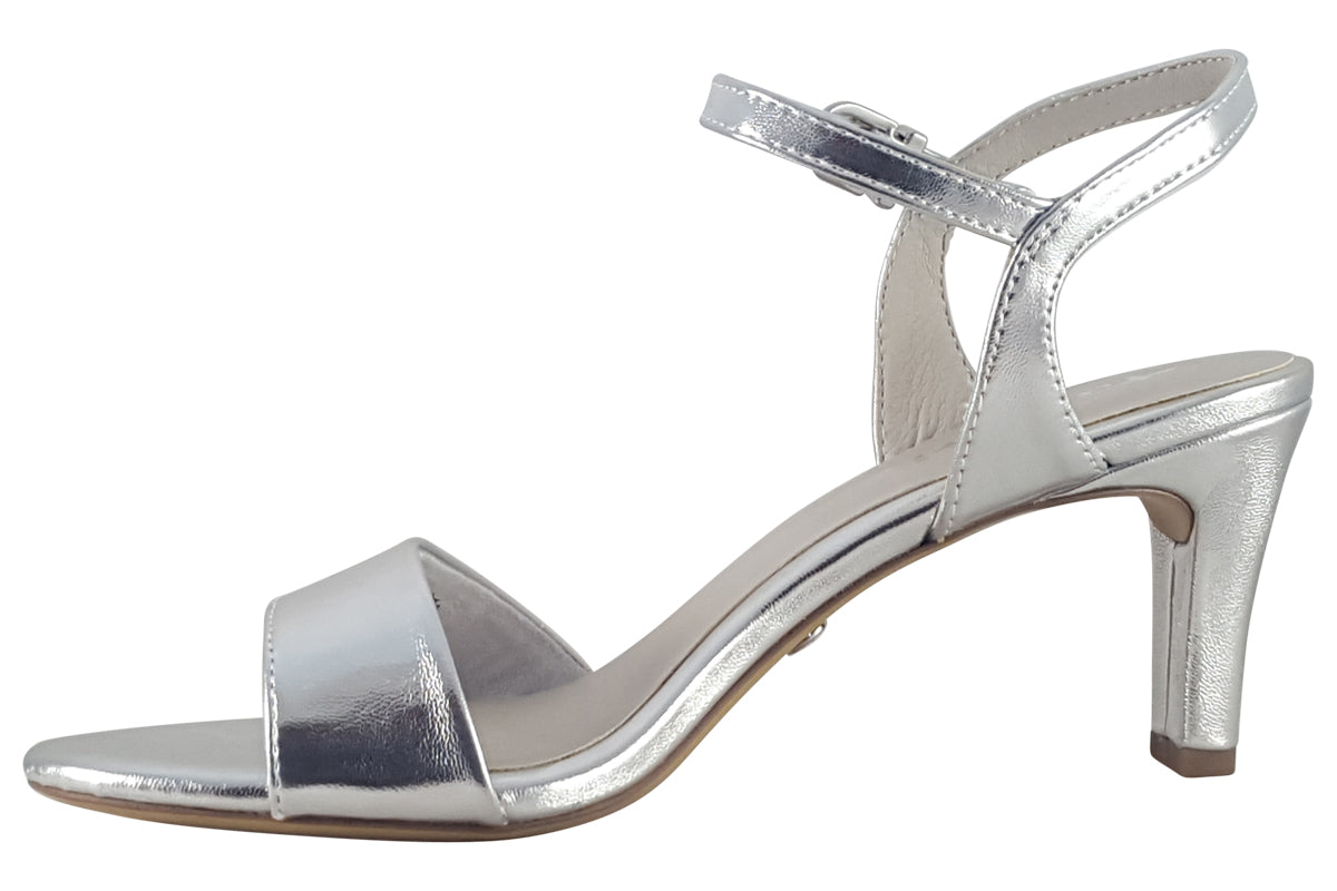 tamaris katie 2 silver womens sandals left
