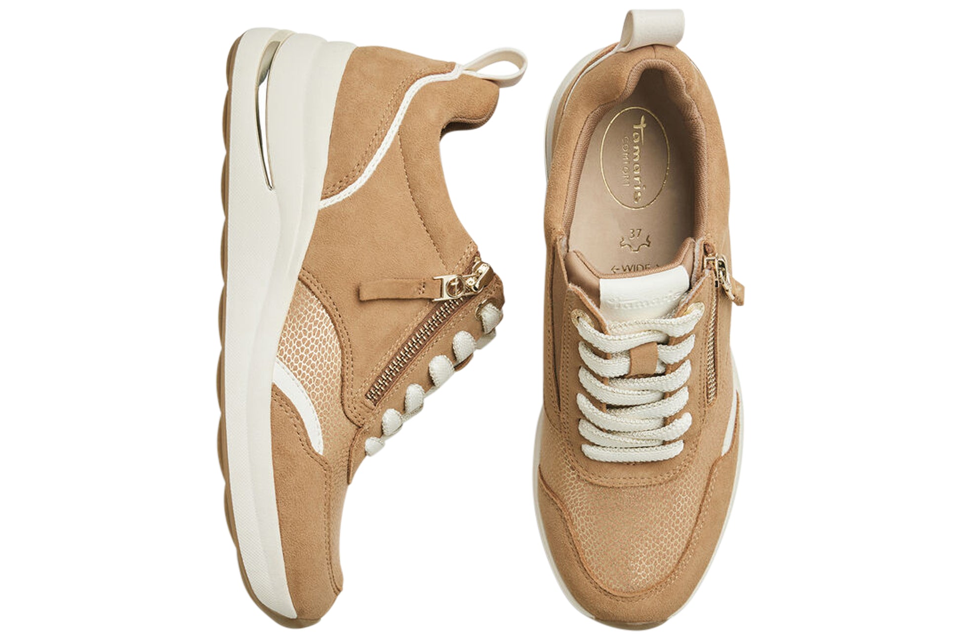 tamaris-mary-83714-43-310-womens-trainers-camel-top-pair