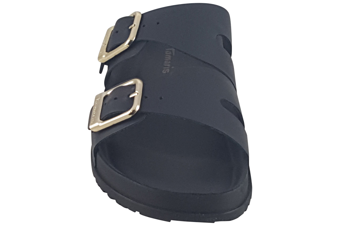 tamaris roxy black leather womens sandals top