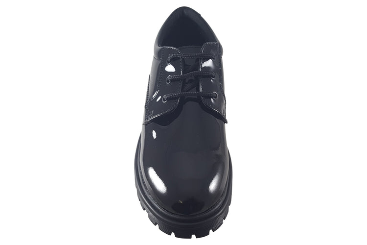 Term Footwear Bailey Black Patent Girls School Shoes