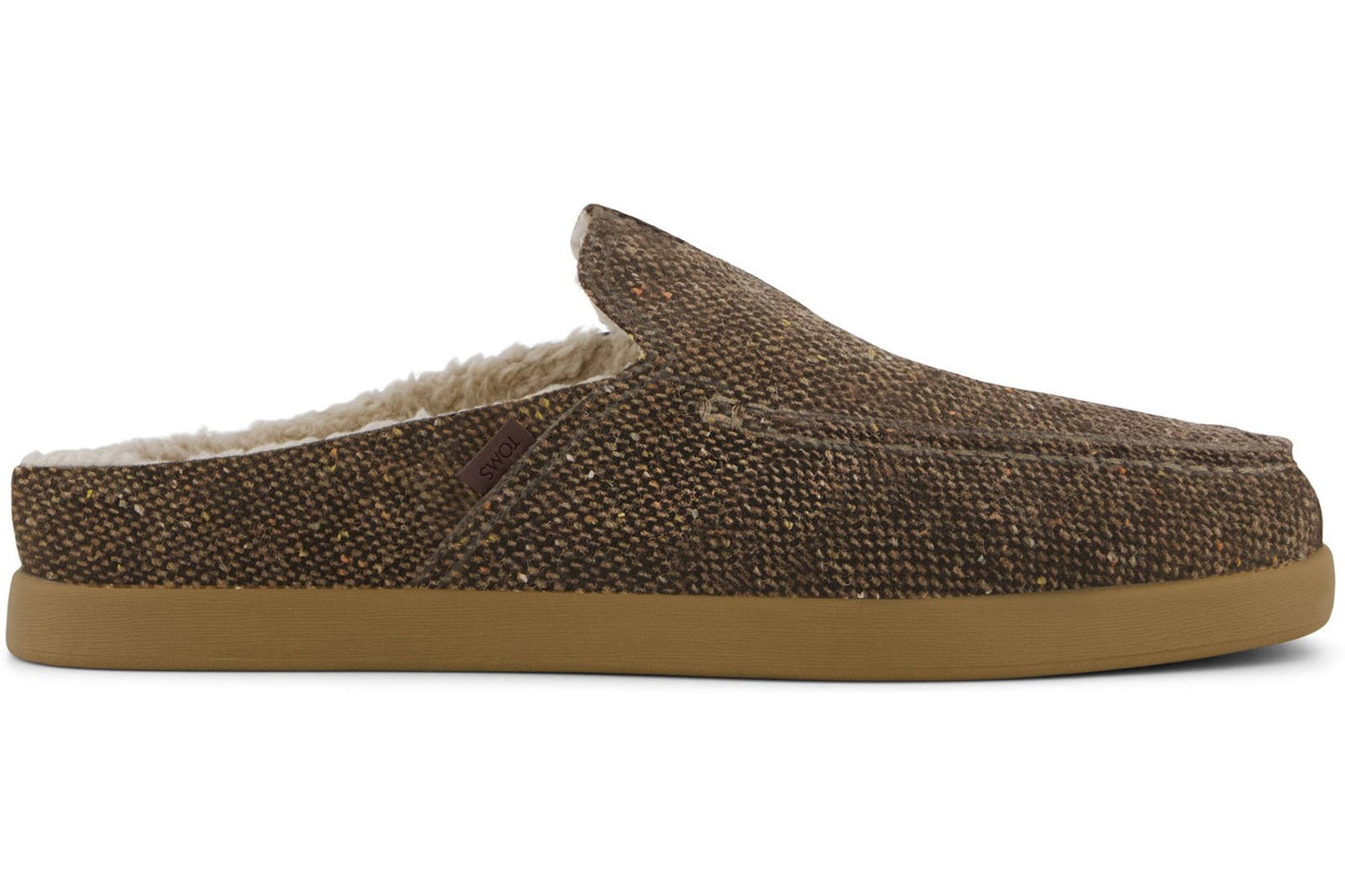 Toms Alonso Mule Chocolate Brown Flecked Mens Slippers