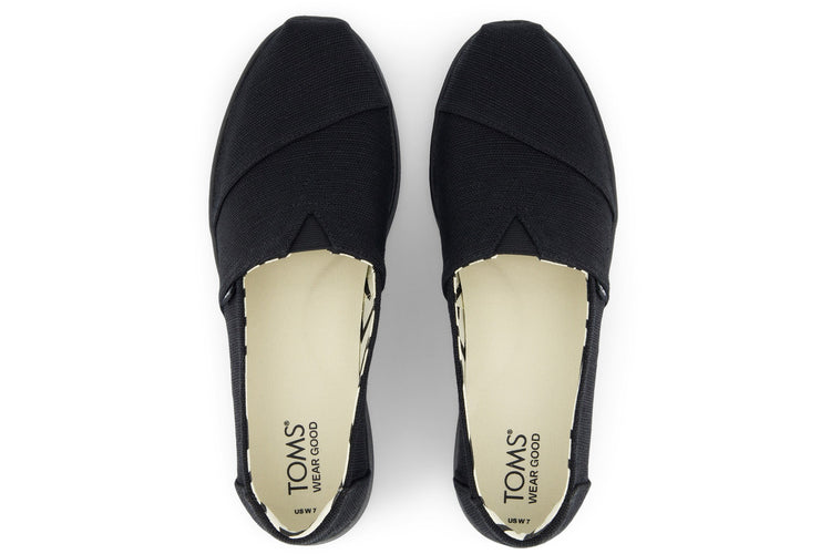 Toms Alpargata Plus Black/Black Womens Shoes