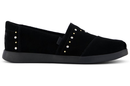 toms alpargata plus slip on black
