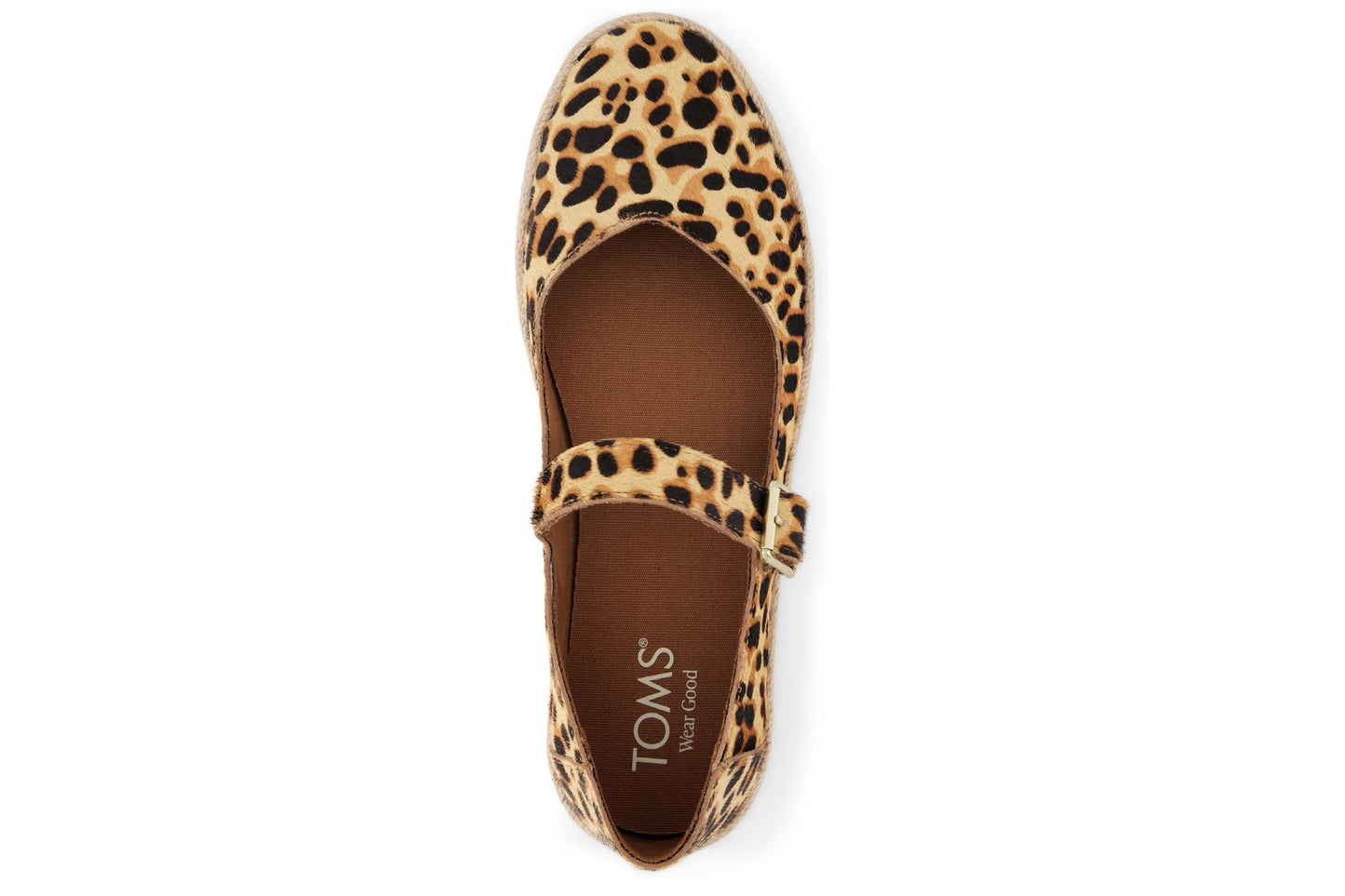 Toms Carolina Mary Jane Brown Sugar Leopard Print Womens Shoes