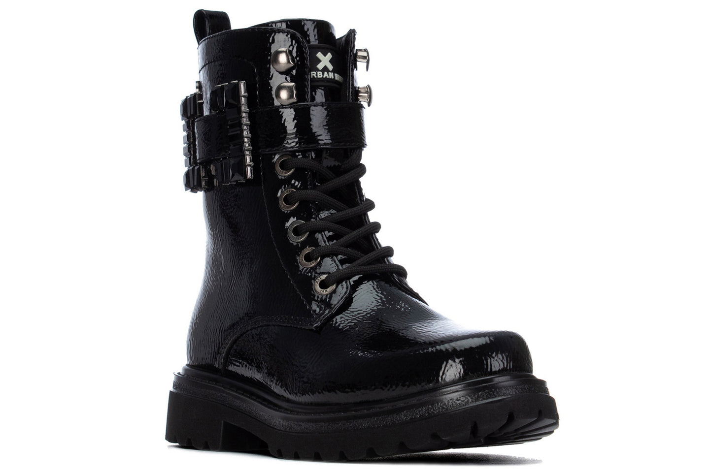 XTI Big Girls Bling 154040 Black Patent Girls Boots