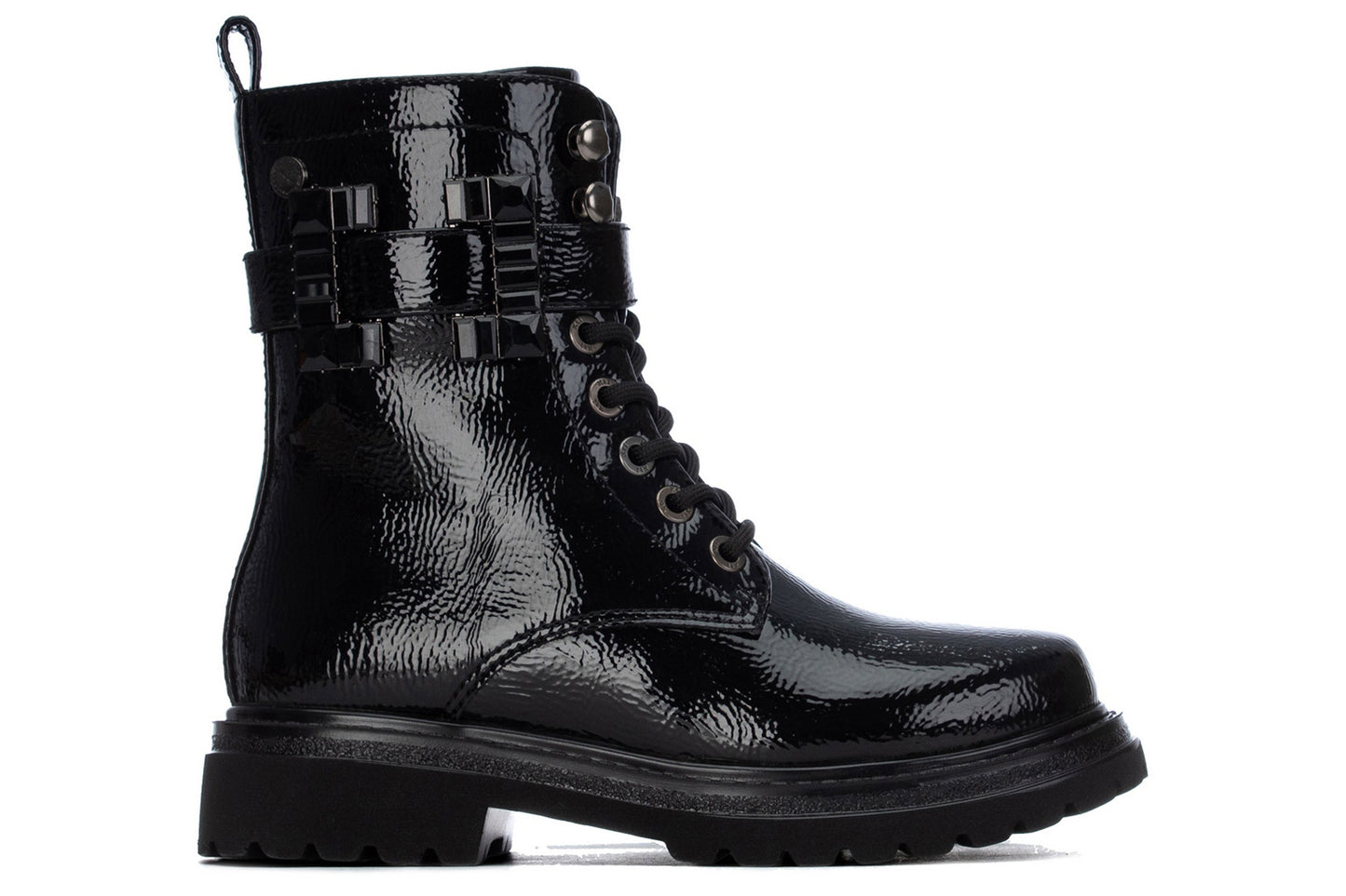 XTI Big Girls Bling 154040 Black Patent Girls Boots