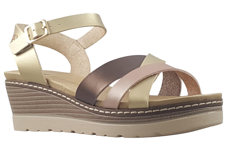 XTI Callie 142853 Gold Womens Sandals