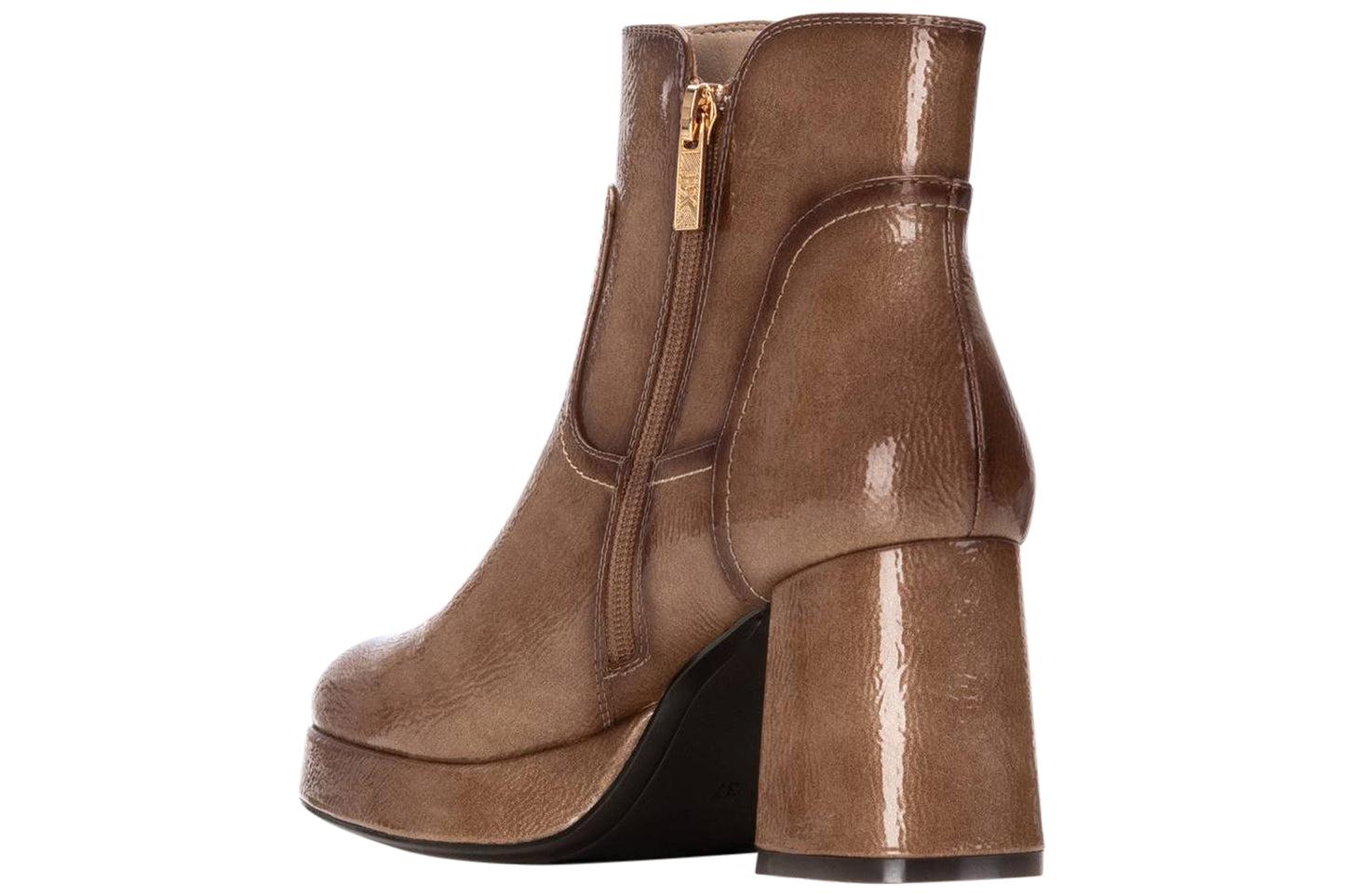 xti hippy 144272 womens boots beige patent back