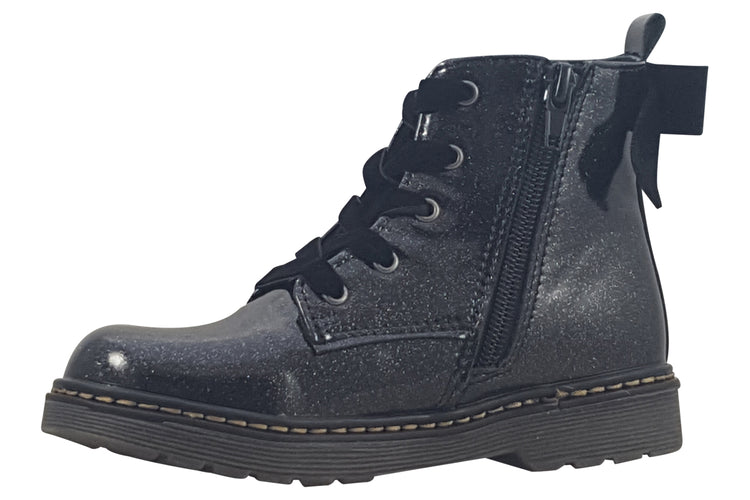 XTI Pattie 150213 Black Glitter Girls Boots