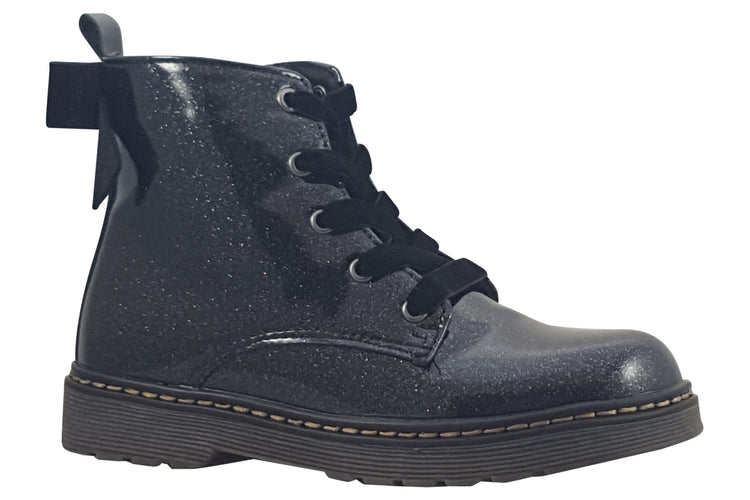XTI Pattie 150213 Black Glitter Girls Boots