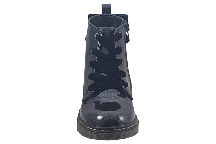 XTI Pattie 150213 Black Glitter Girls Boots
