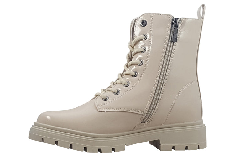 XTI Phillipa 150494 Cream Patent Girls Boots