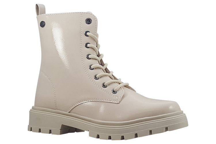 XTI Phillipa 150494 Cream Patent Girls Boots