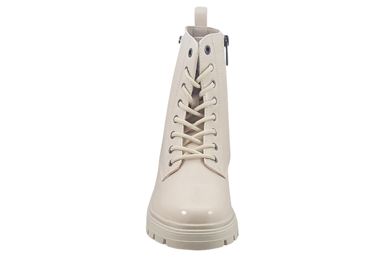 XTI Phillipa 150494 Cream Patent Girls Boots