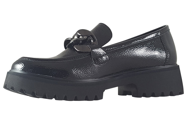 XTI Polly-Anne 143205 Black Patent Womens Shoes