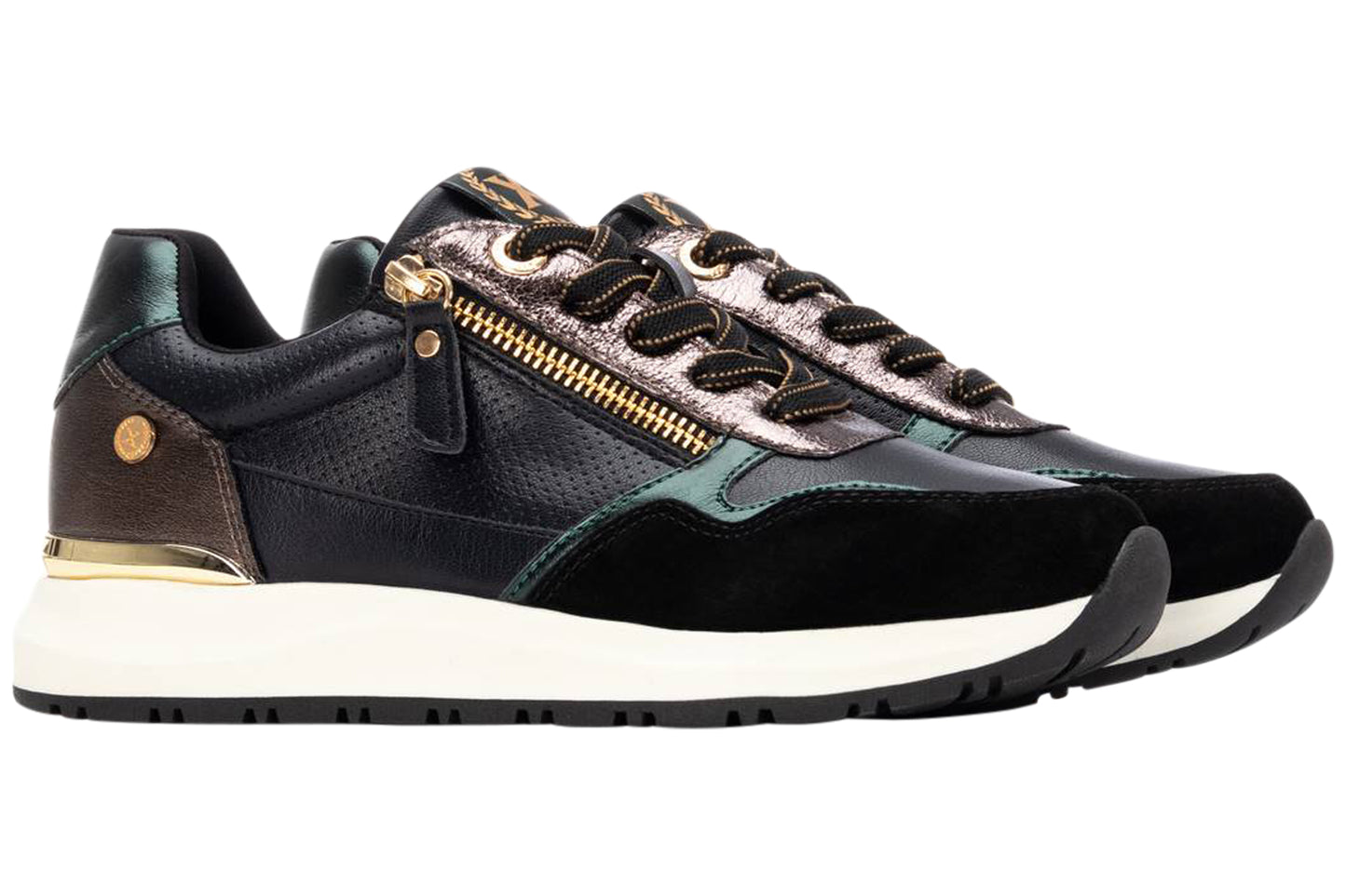 xti savion 144218 womens trainers black pair