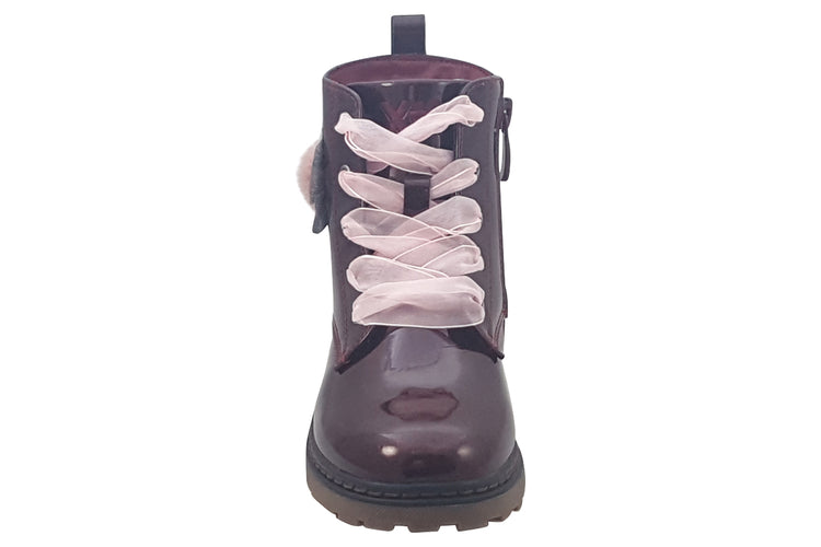 XTI Sienna 151091 Burgundy Patent Girls Boots