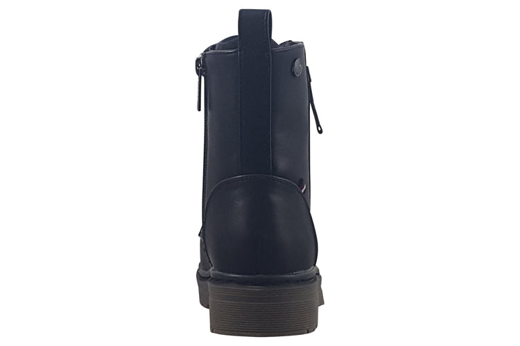 XTI Stella 150983 Black Leather Girls Boots