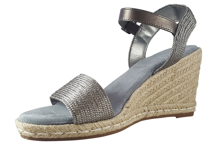 XTI XTi Stephie 141420 Pewter Womens Sandals