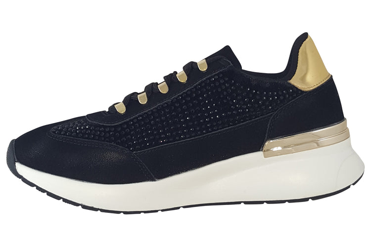 XTI XTi Sunshine 142954 Black Womens Fashion Trainers