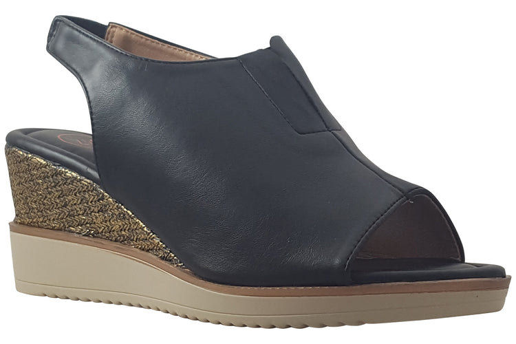 Zanni and Co Mirfa Black/Gold Womens Shoes
