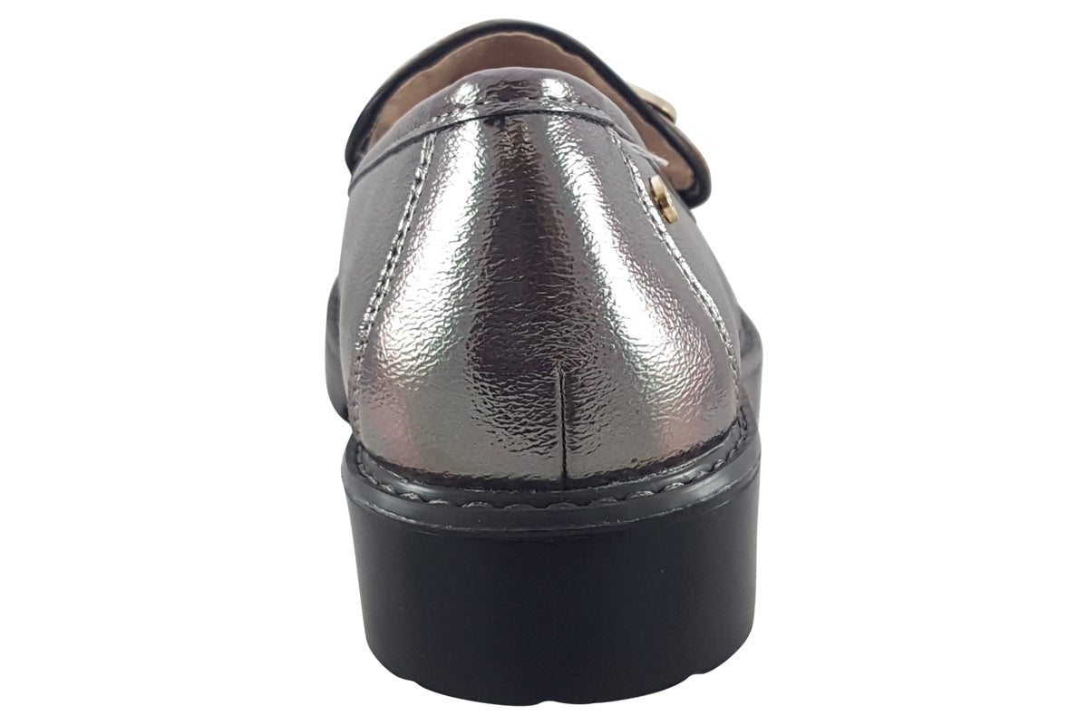 zanniandco avray burnt gold patent womens shoes back