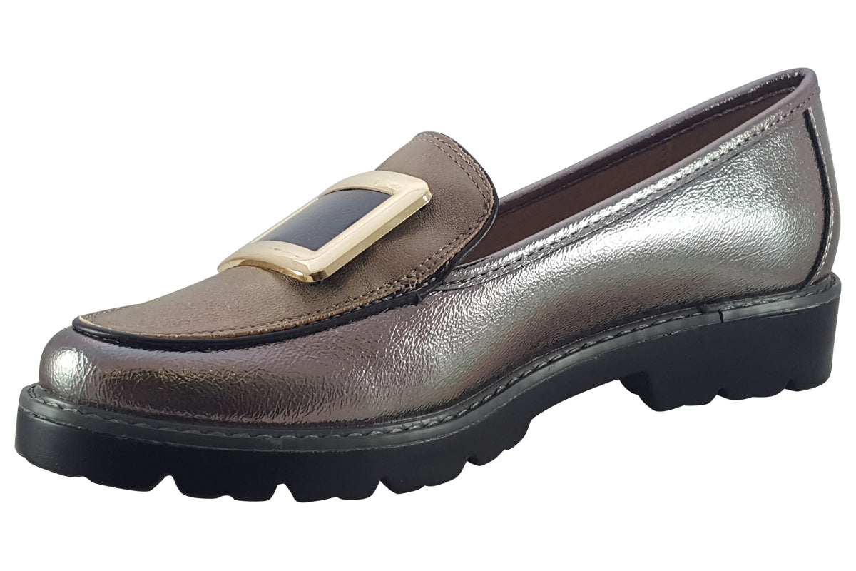 zanniandco avray burnt gold patent womens shoes left